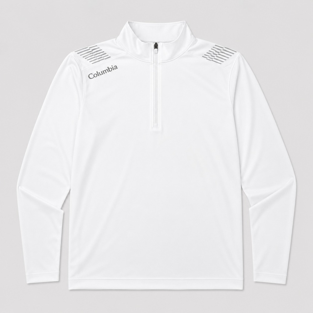 Columbia Golf Pullover Mens Large White 1/4 Zip Performance Long Sleeve NWT